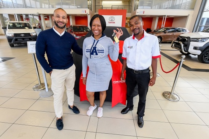 COMRADES TOYOTA WIN-A-CAR HANDOVER