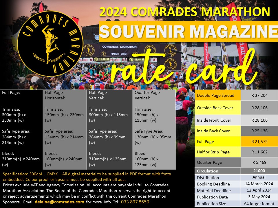 Rate Card 2024 Souvenir Magazine