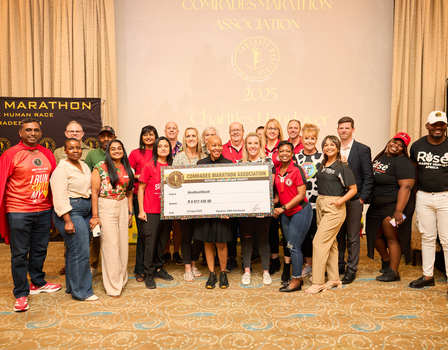 COMRADES MARATHON HANDED OVER R8 MILLION TO ITS SIX OFFICIAL AMABEADIBEADI CHARITIES